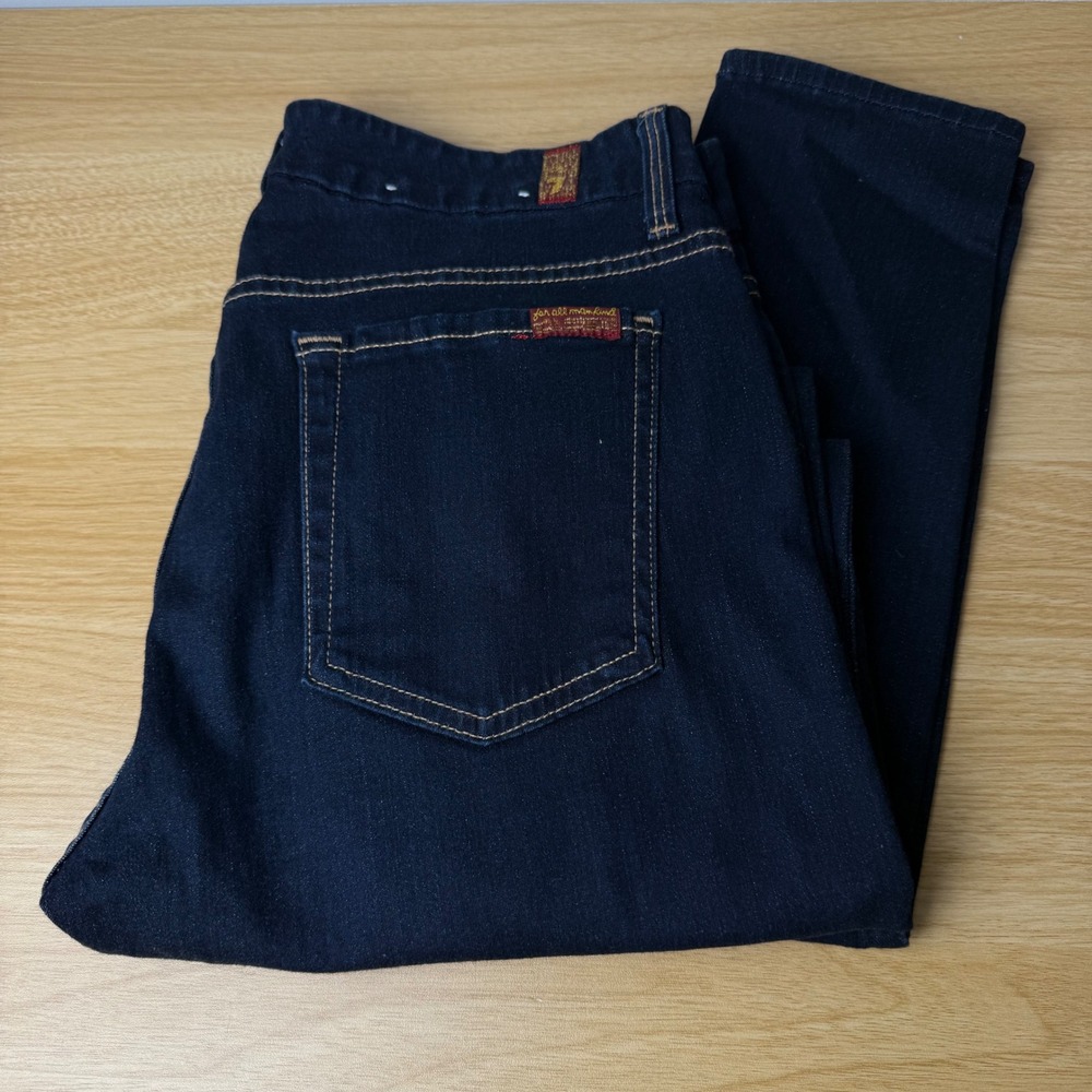 7 For All Mankind High Waisted Skinny Jeans Womens 29 Stretch Indigo Designer